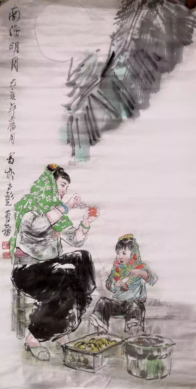 絵画 油画作者張文源 (作品名称小花)中国芸術家協会会員 四川美協