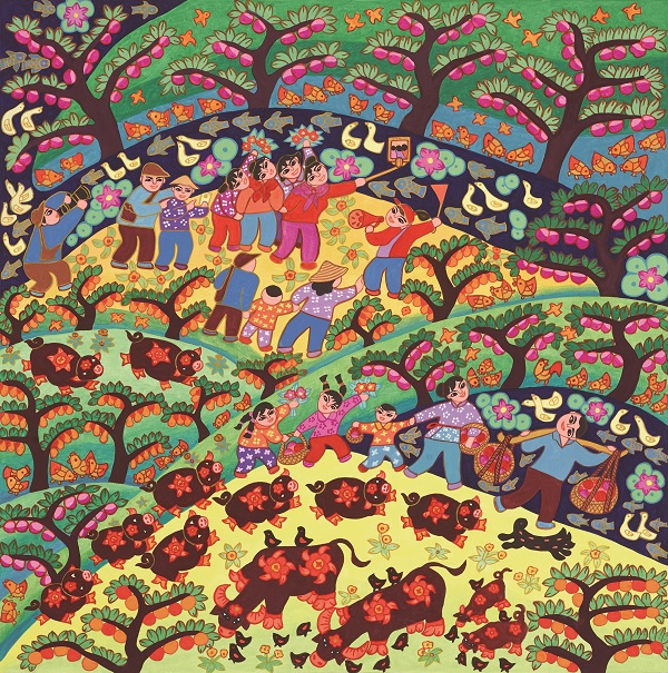 1590 丁广华 乡村如画迎客来