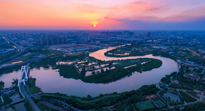 《影像运河》——《三湾夕阳》京杭大运河——扬州段   戴兴发 摄.jpg