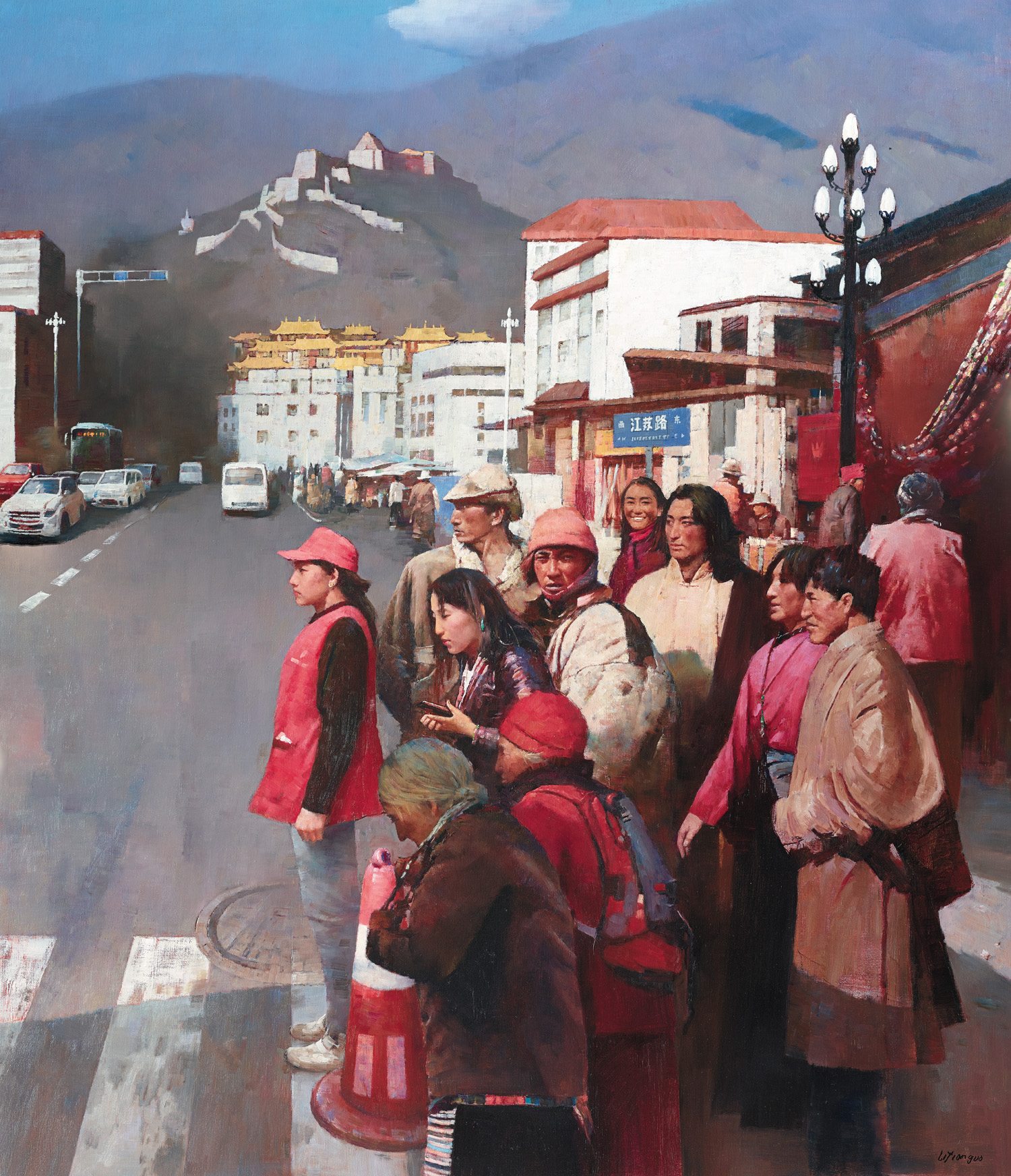 李建国 拉萨江苏路 210cmx180cm 油画 39067-68.jpg