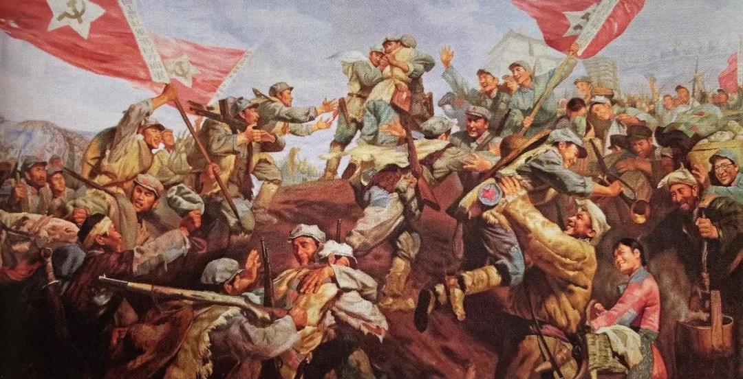 民间工艺中的党史 | 大型苏绣作品《红军三大主力会师》