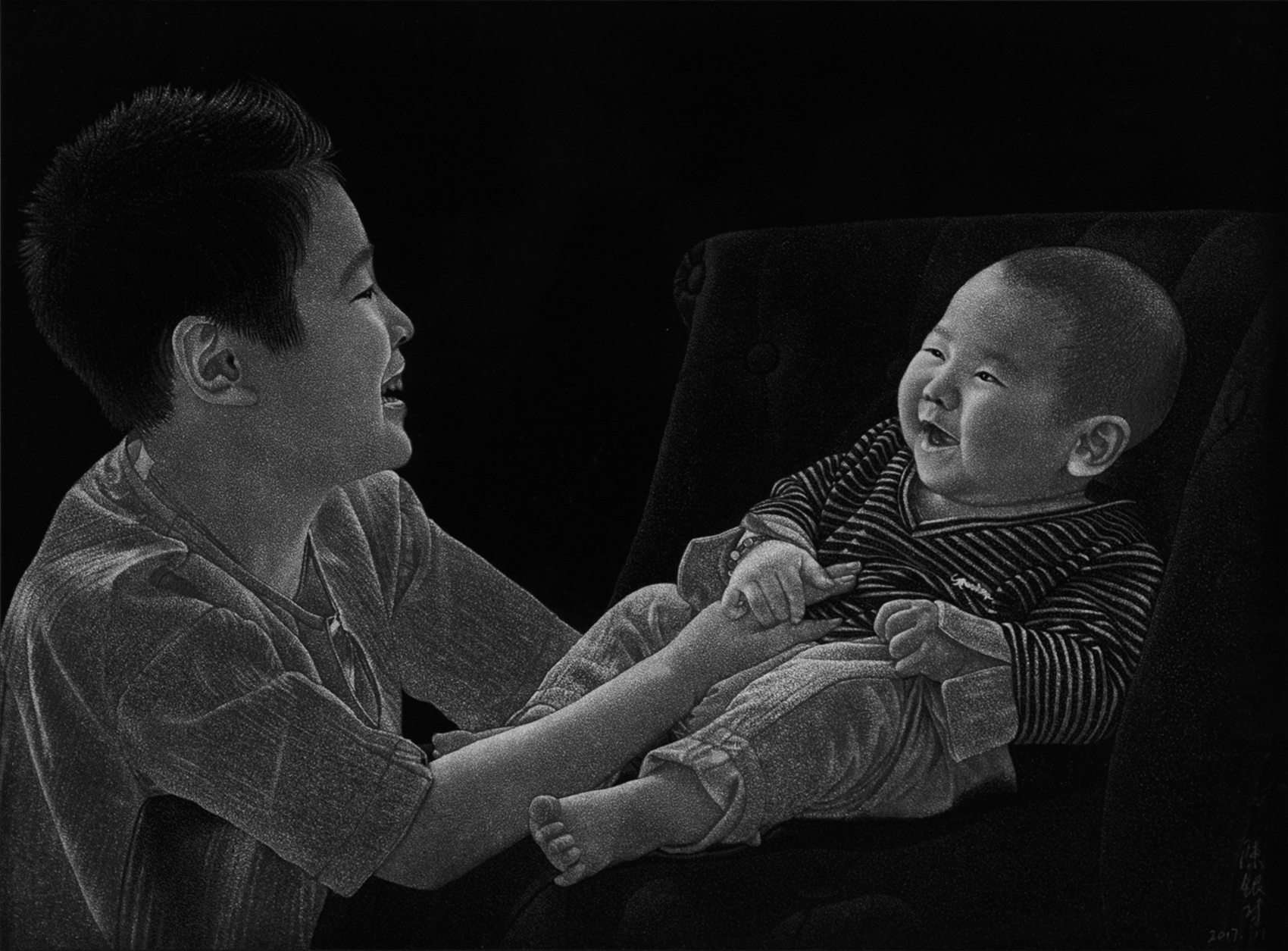 瓷刻《哥俩好》.jpg