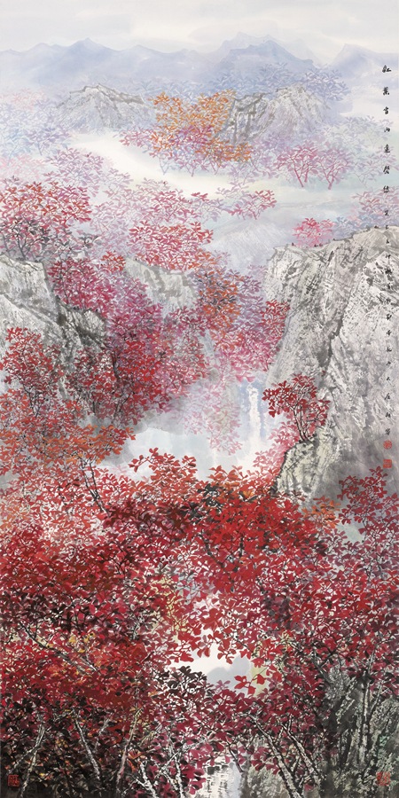 董继宁-红叶香山远罄悠-240cm×120cm-2013年189327.jpg