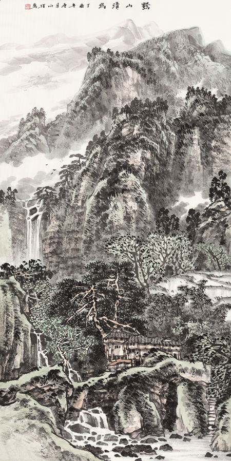 杜小牧-黔山清幽-136cm×68cm-2017年.jpg