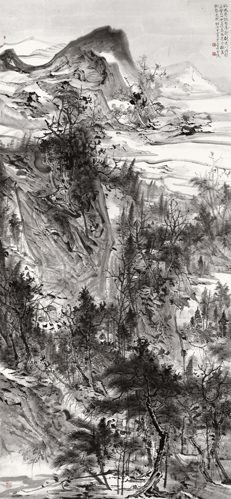 方向军-北风卷地白草折-225cm×100cm-2016年.jpg