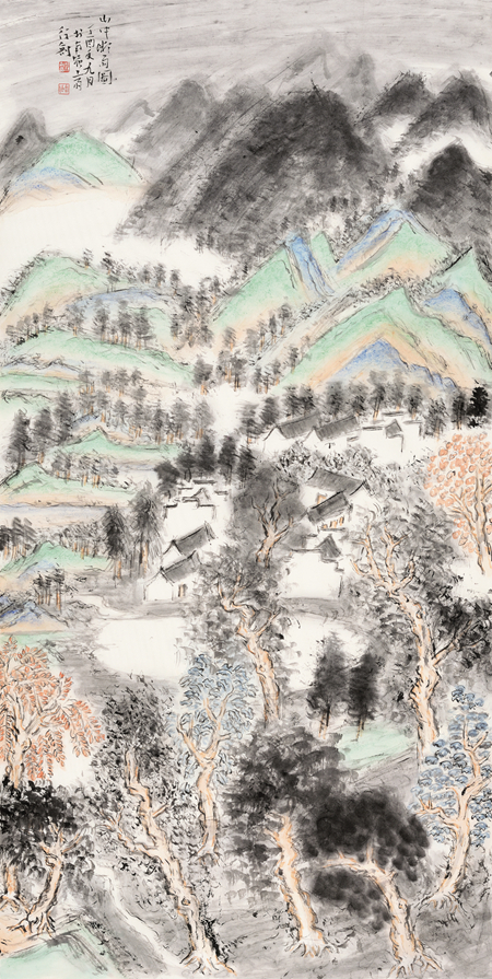 桂行创-山中微雨图-136cm×68cm-2017年.jpg