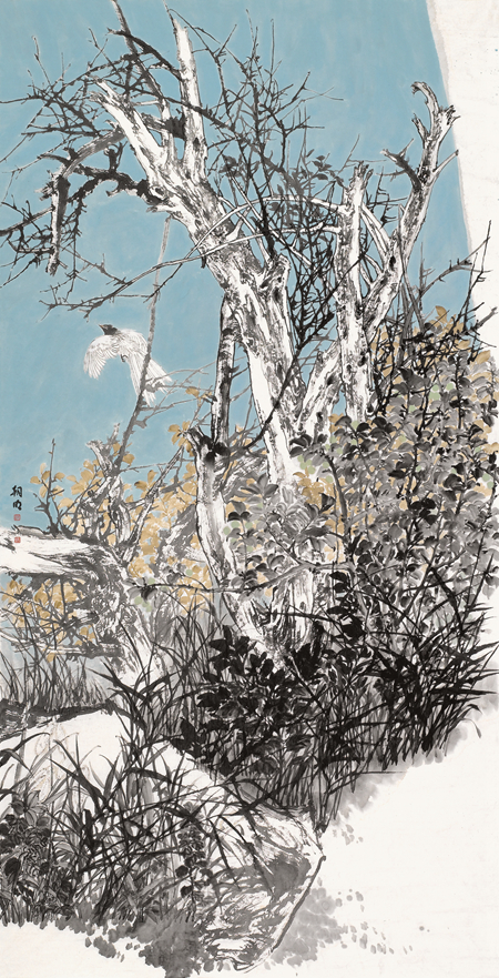 郭朝明-起舞弄清秋-240cm×125cm.jpg