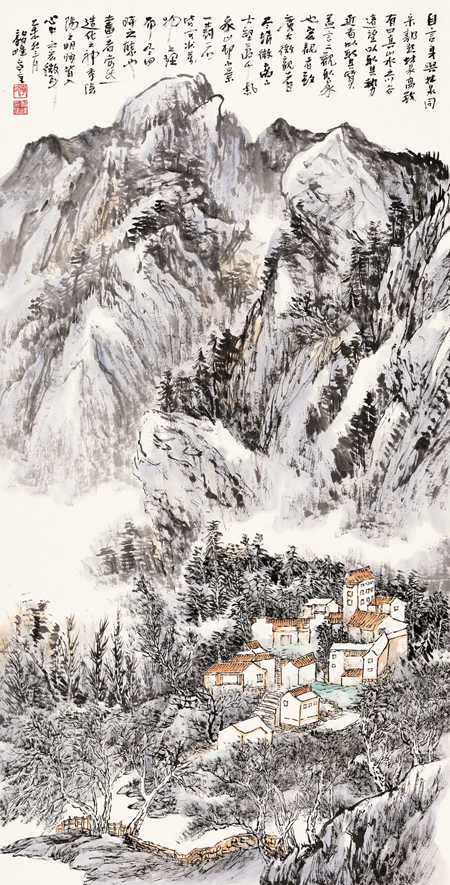 李毅峰-林泉高致-136cm×68cm-2015年.jpg