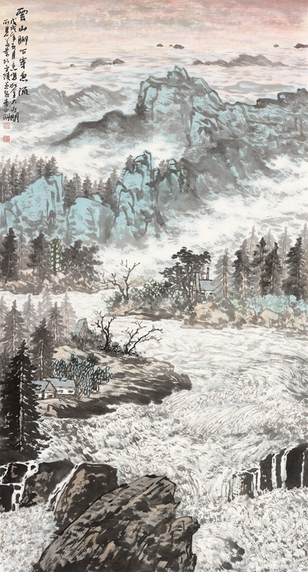 李正刚-云山脚下穿急流-180cm×98cm-2018年 189384.jpg