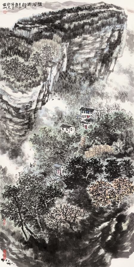 刘俊刚-幽谷太行-140cm×70cm-2016年.jpg