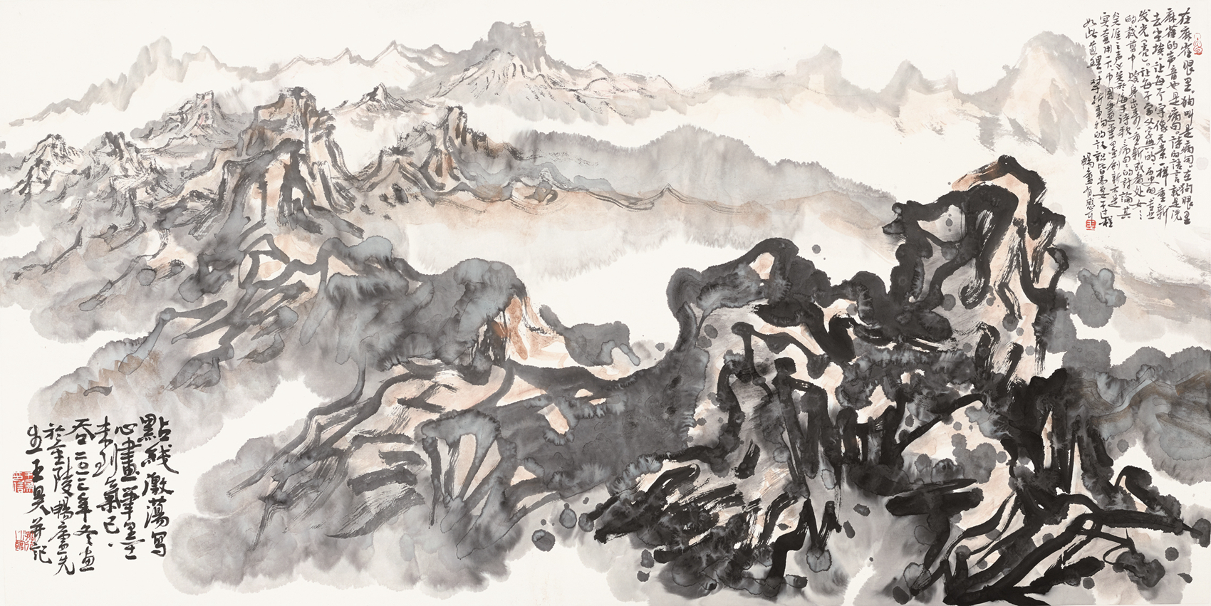 王昊-《点线激荡写心画》-136cm×68cm-2013年.jpg