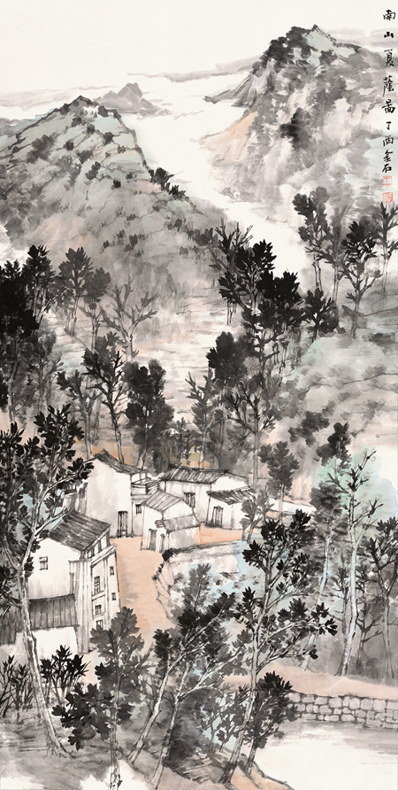 王金石-南山夏荫图-136cm×68cm-2017年.jpg