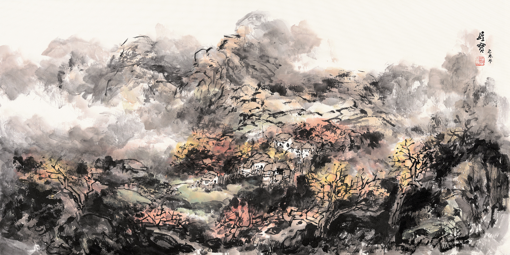 王维宝-山谷金秋-136cm×69cm-2015年.jpg