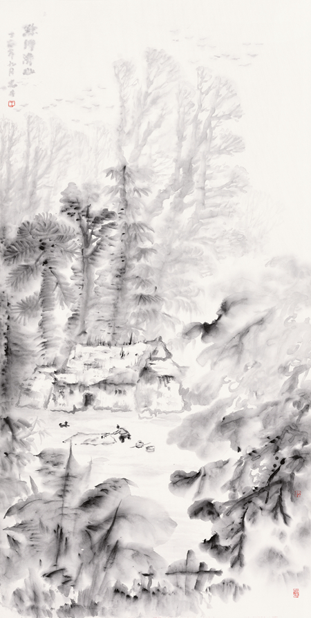 王忠才-黔乡幽居-136cm×68cm-2017年.jpg