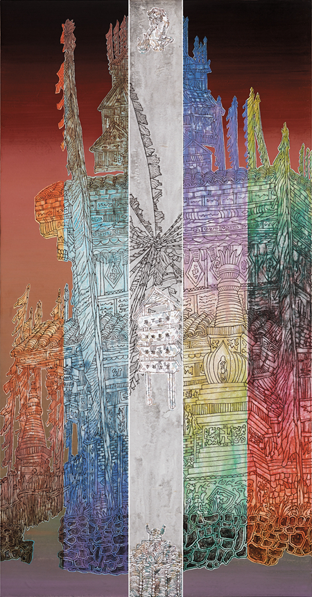 栾剑-《印象九寨》-185cm×97cm-2017年.jpg