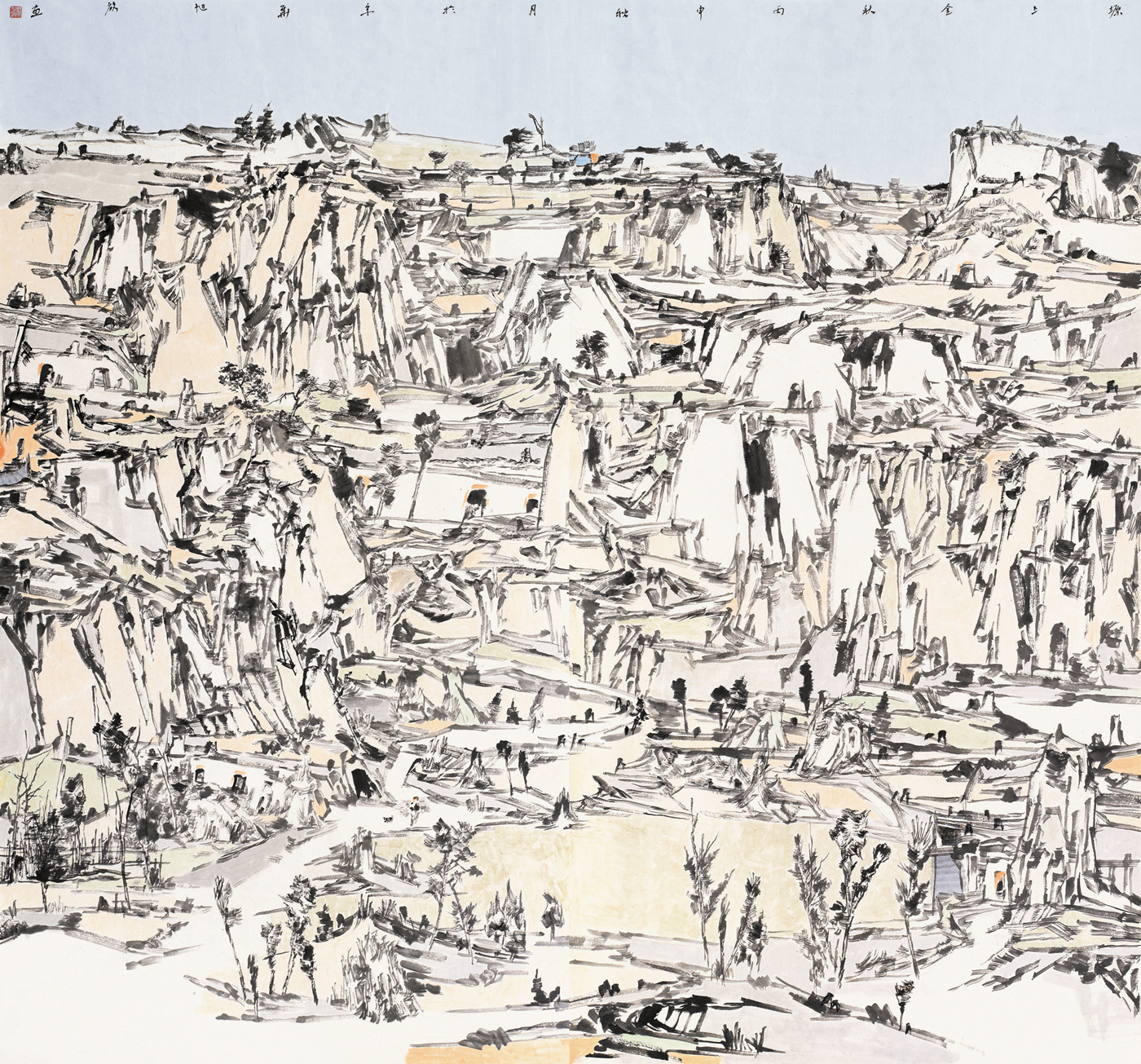骆旭放-塬上金秋-200cmx200cm-2016年.jpg