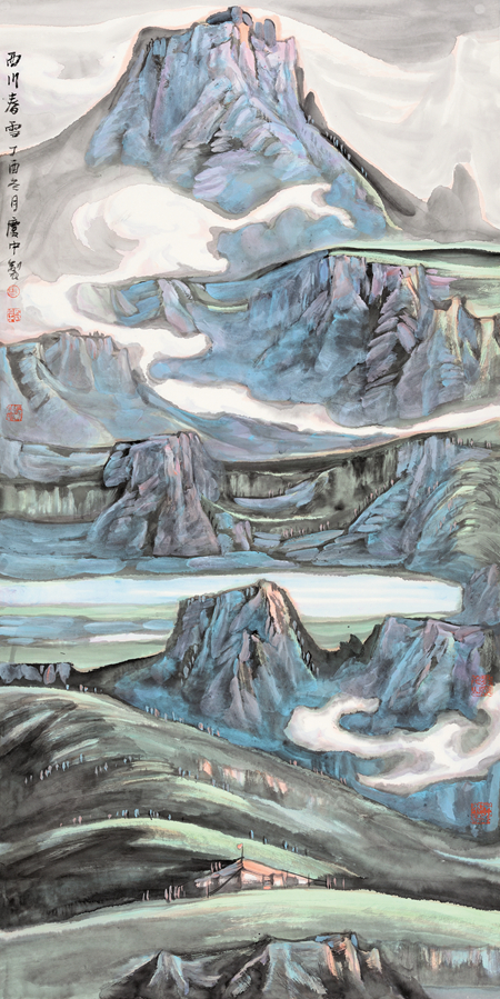 马庆中-西川春雪-136cm×68cm-2017年.jpg