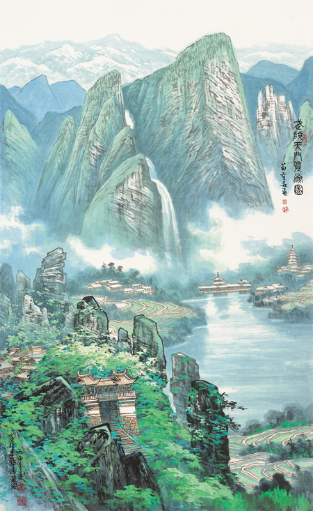 苗重安-武陵文门武胜图-202cm×133cm 189328.jpg