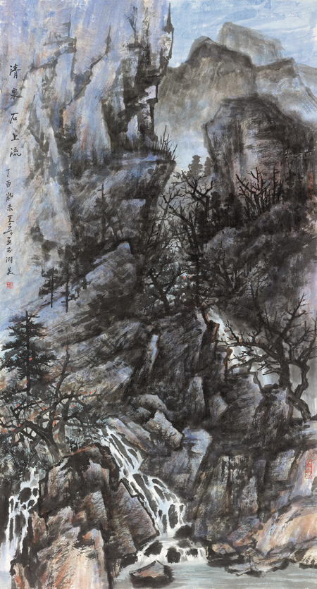 秦　岭-清泉石上流-177cm×95cm-2017年 189351.jpg