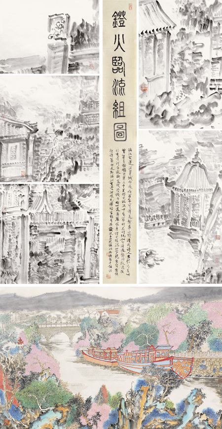 孙炜-灯火临流组图-180×97cm-2012年.jpg