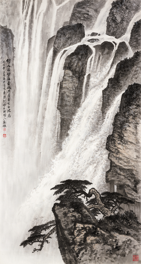 魏镇-青天白练飞-180cm×96cm-2006年.jpg