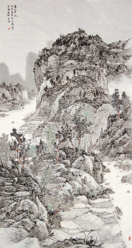 徐志敏、王勇胜合作《春山长水》-2018年.jpg