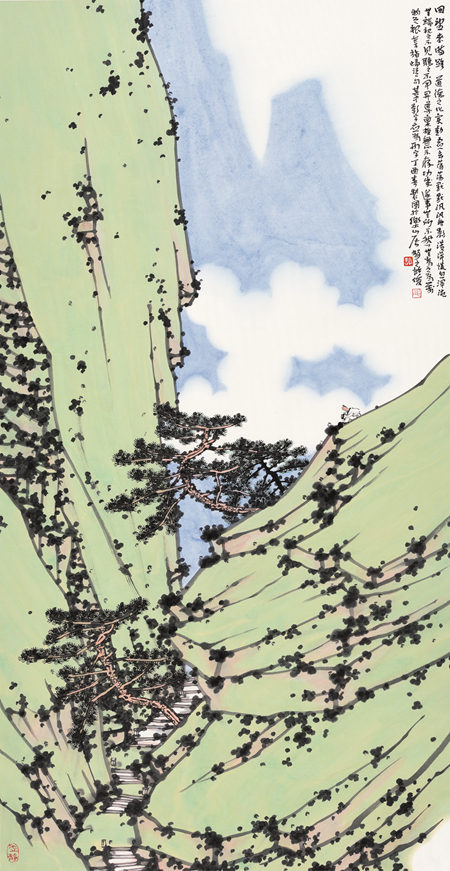 许  俊-回望来时路-136cm×68cm-2017年.jpg