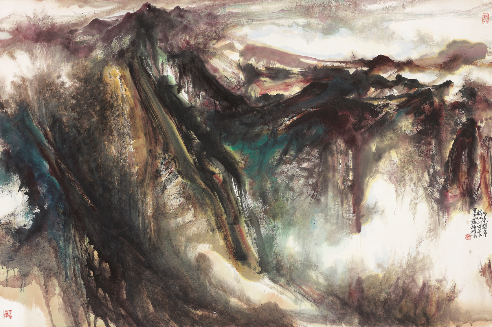 杨耀宁-七彩阔笔铸江山-124cm×187cm-2018年 189519.jpg