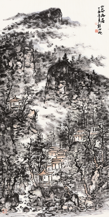岳黔山-山谷幽居-136cm×68cm-2017年.jpg