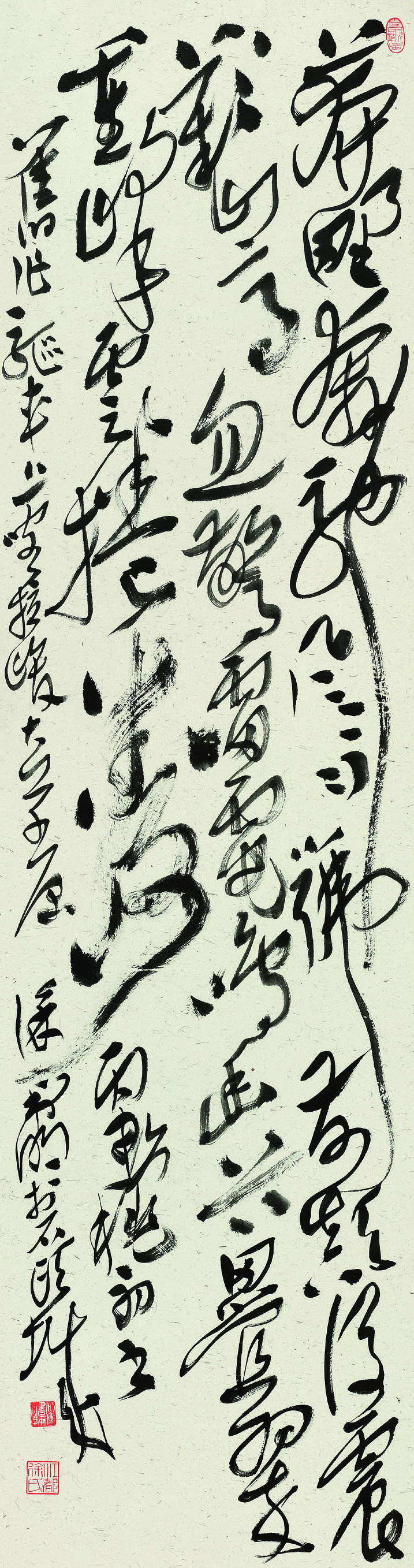 徐利明  自作诗？草书条幅  180cm×48cm.jpg