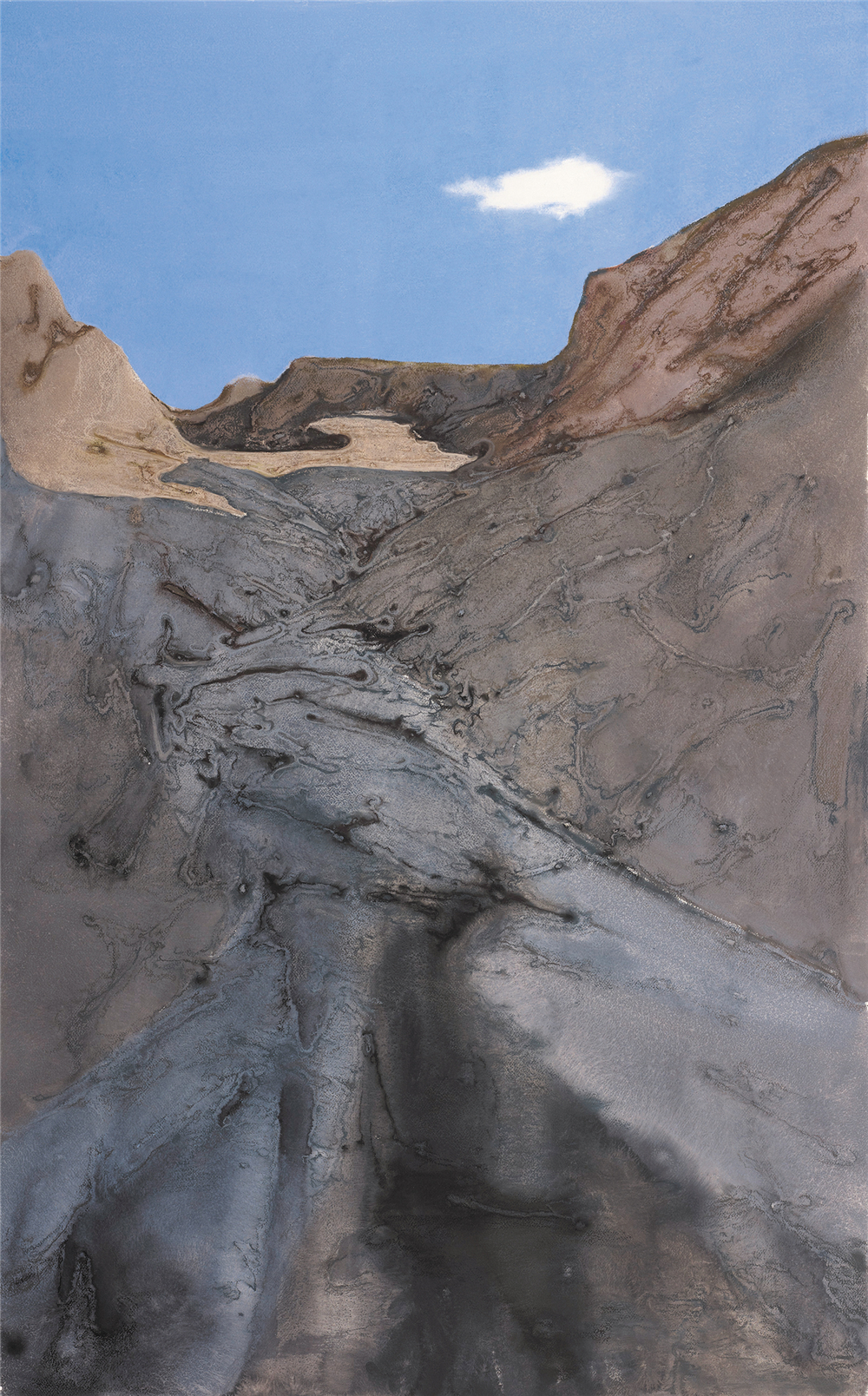 陆庆龙 黄土系列之四 2018年 纸面水粉 185cm×115cm.jpg