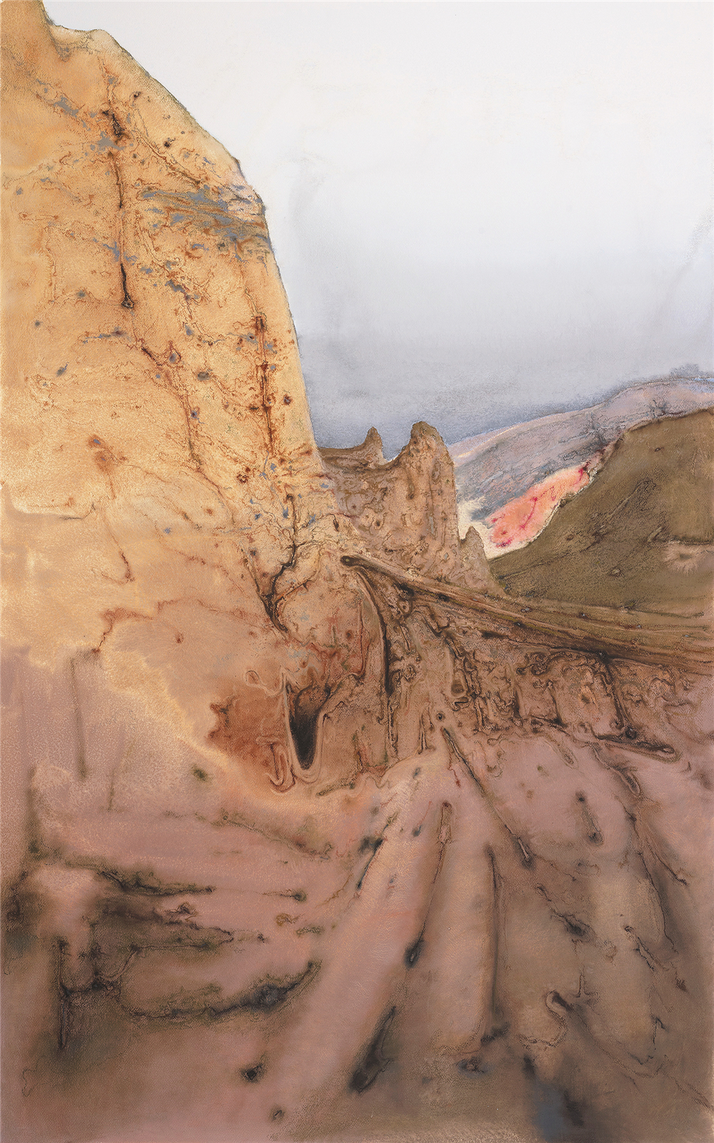 陆庆龙 黄土系列之五 2018年 纸面水粉 185cm×115cm.jpg