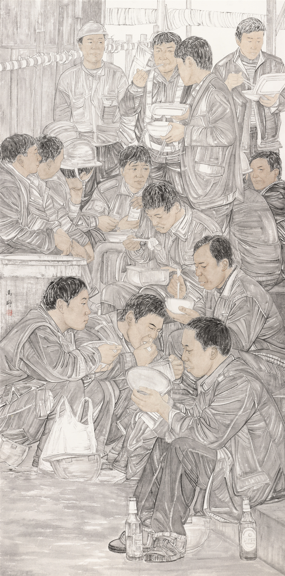马帅 都市一隅 2018年 纸本水墨 240cm×124cm.jpg