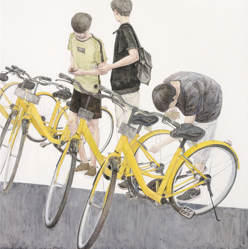 沈彬斌？共享时代？2017年？布面油画？180cm×180cm.jpg