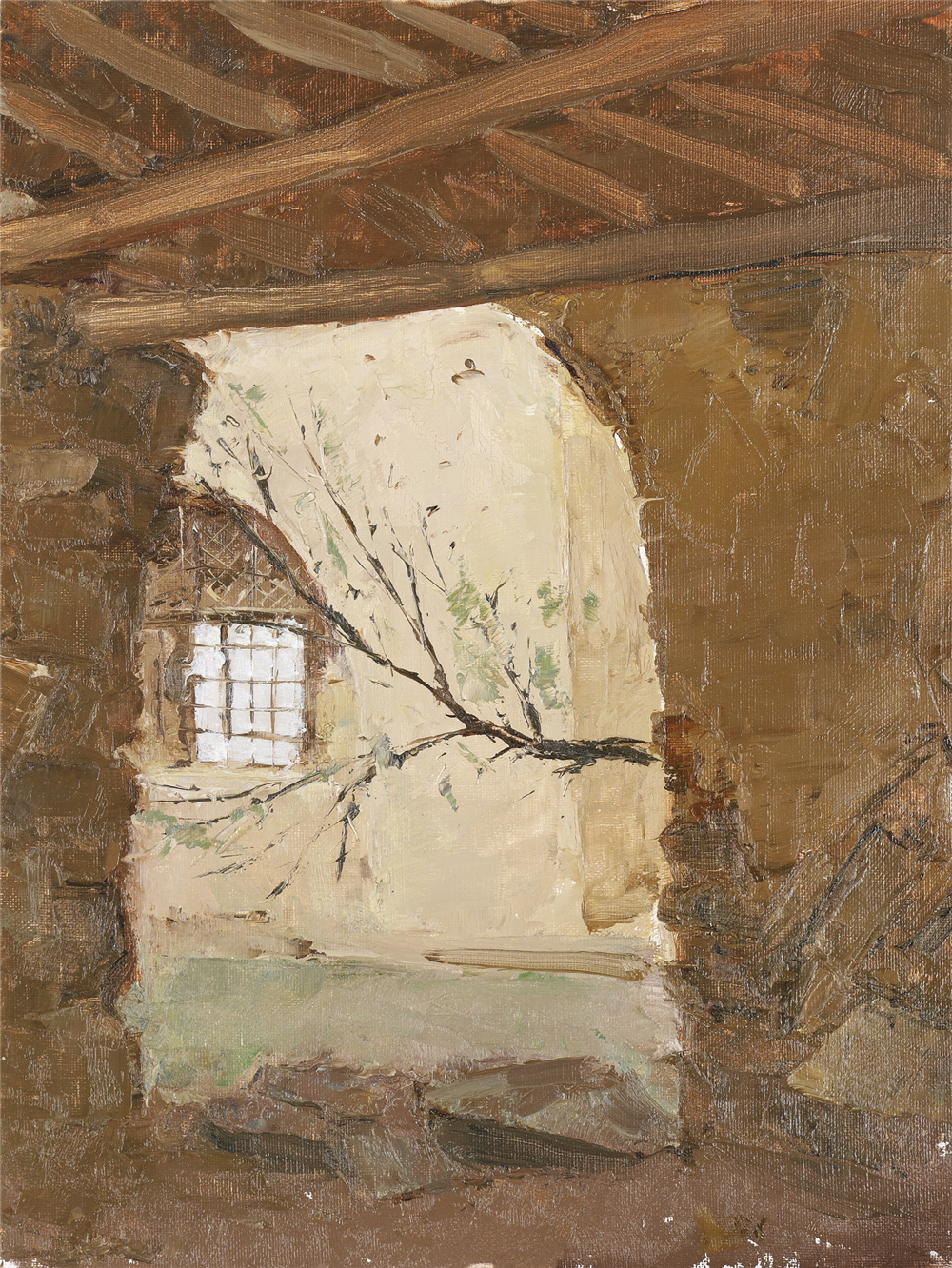 沈科？碾畔村？2018年？布面油画？40cm×30cm.jpg
