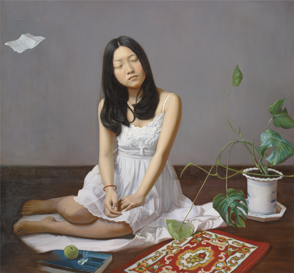 沈科？飘逝？2014年？布面油画？140cm×150cm.jpg