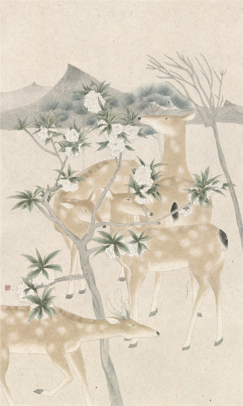 杨瀞？一山春？2018年？宣纸设色？90cm×70cm.jpg