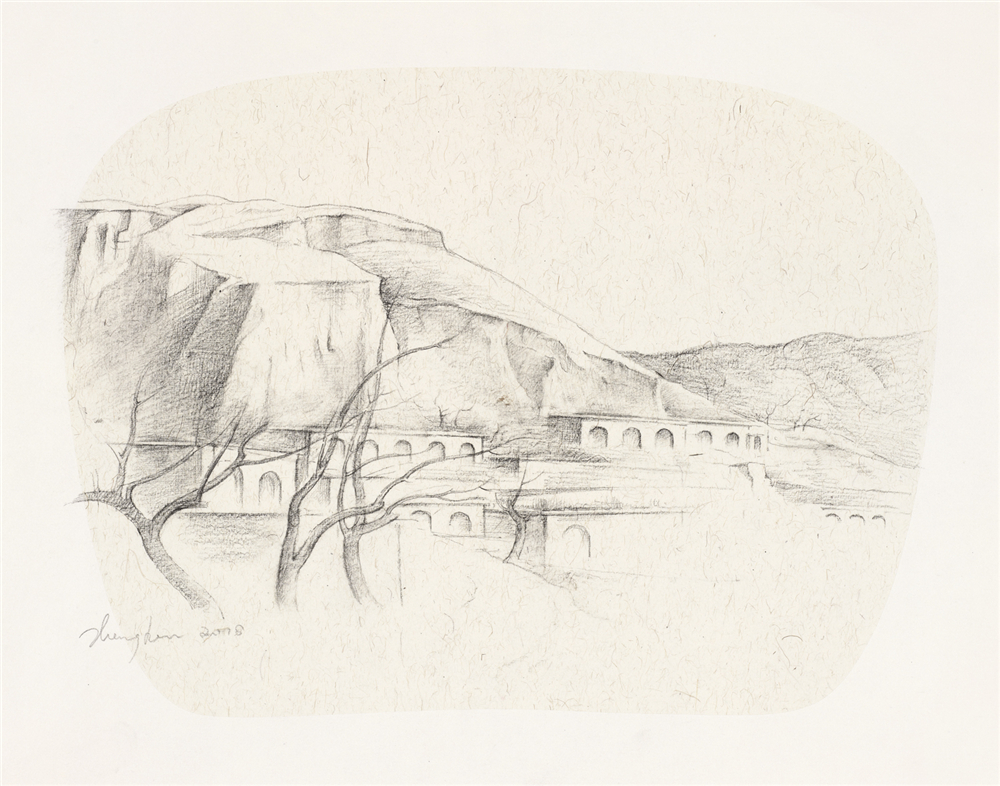 章犇 陕北写生二 2018年 纸本素描 27cm×34cm.jpg