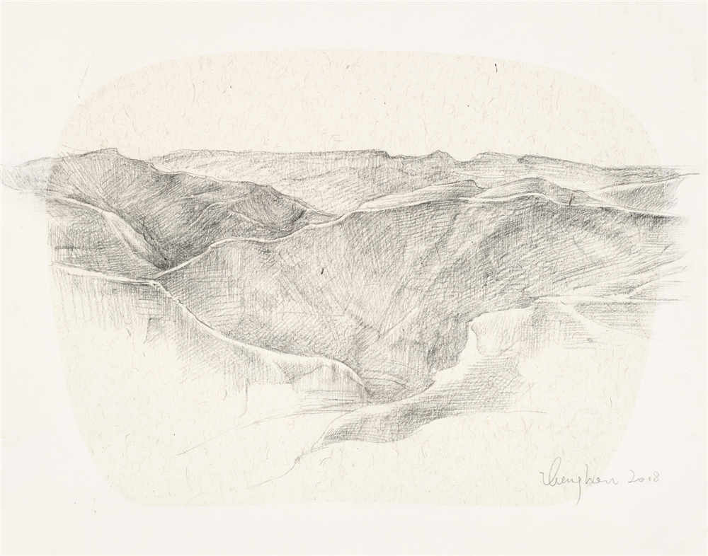 章犇 陕北写生三 2018年 纸本素描 27cm×34cm.jpg