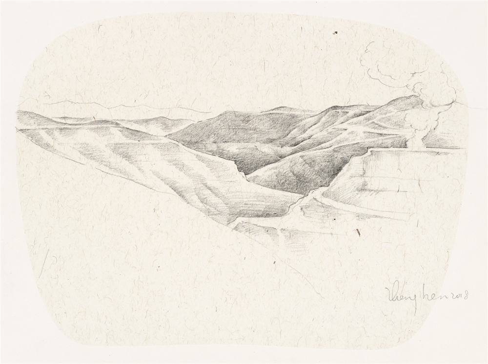 章犇 陕北写生一 2018年 纸本素描 27cm×34cm.jpg