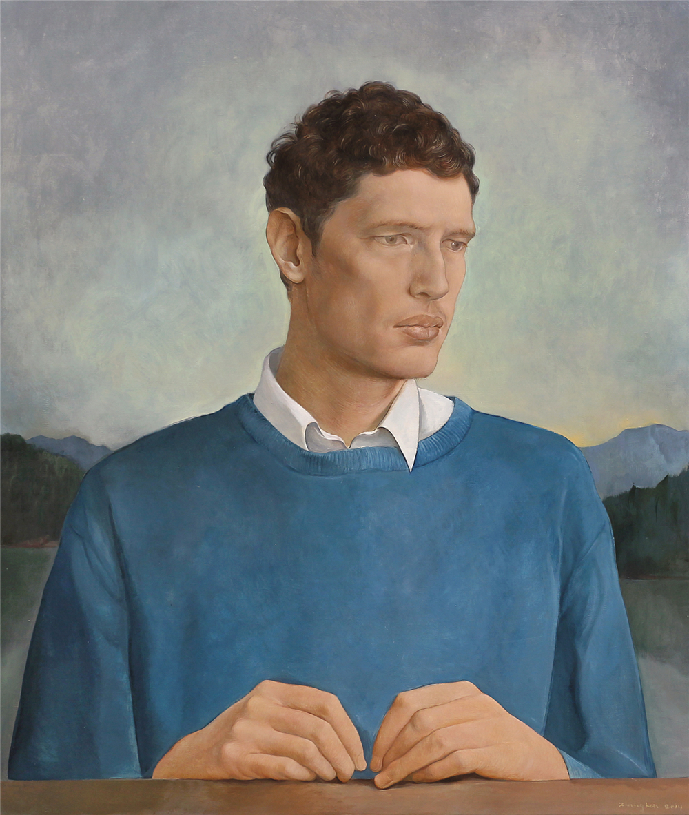 章犇 忧郁的诗人 2014年 布面油画 70cm×60cm.jpg