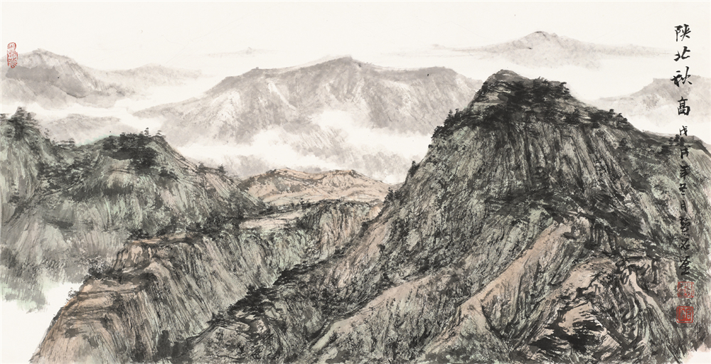 赵名釜 陕北写生系列二 2018年 纸本水墨 33cm×65cm.jpg