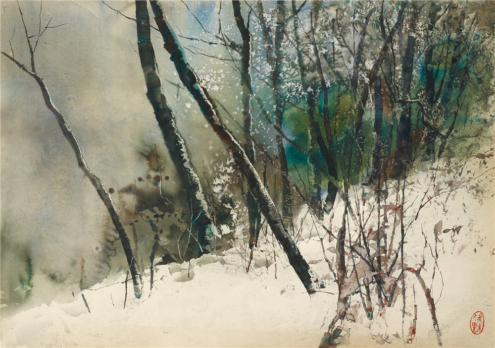 美协移交-水粉彩-精－0024张俊秋 无边雪景71×50  美协移交 206826.jpg