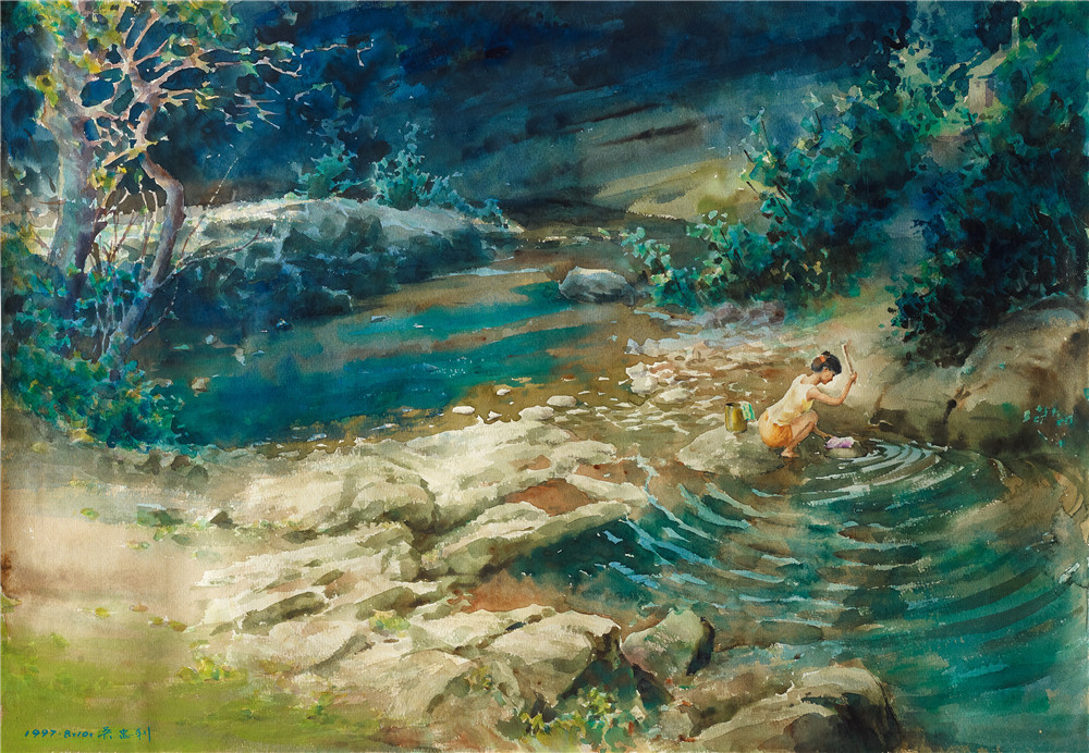 美协移交-水粉彩-精－0025吴忠利 山间 78×54  美协移交 206828.jpg