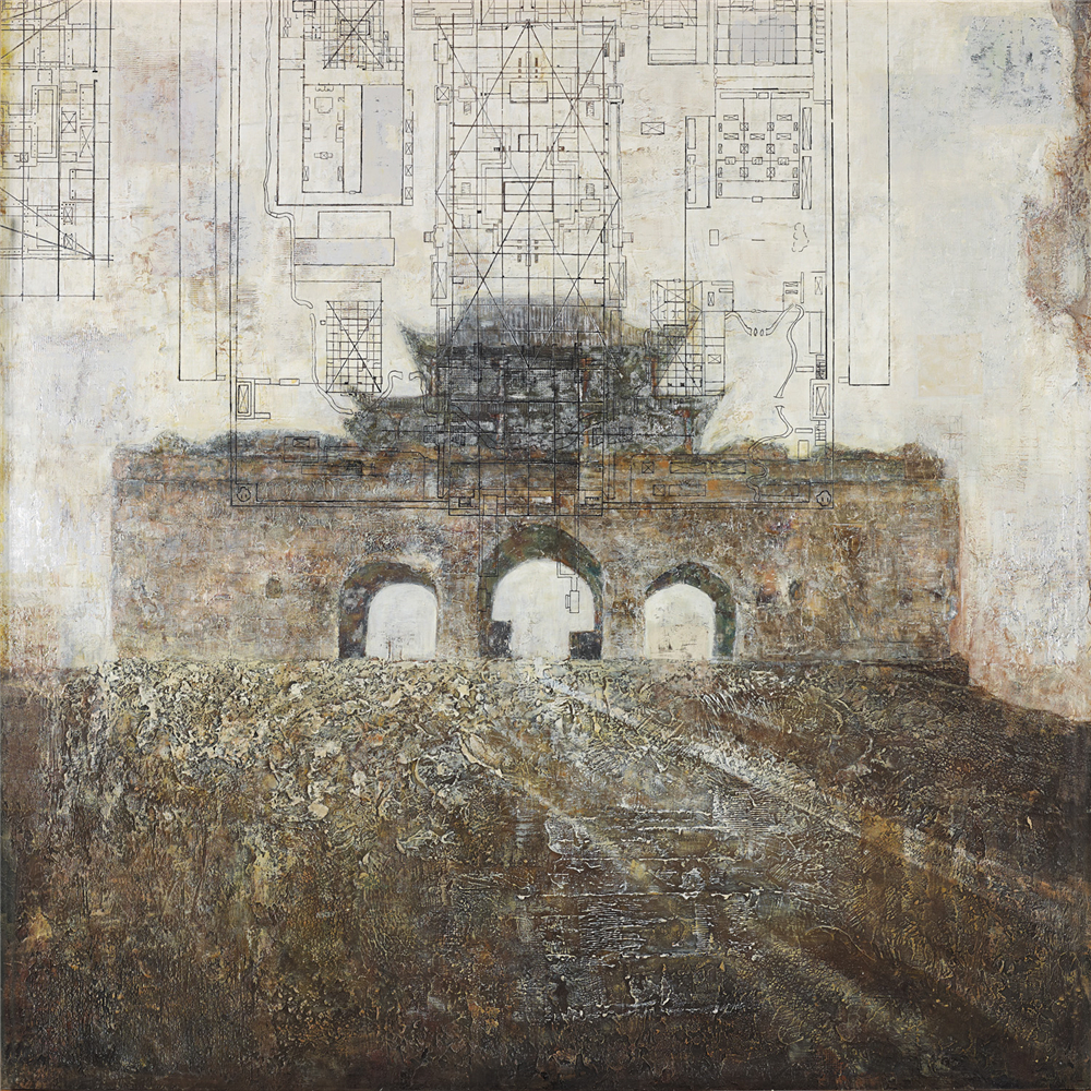 026 优秀 姜  超［南艺］ 城殇 140cm×140cm   第八江苏届水彩(粉)画展 212763.jpg