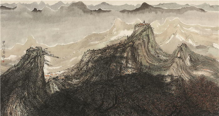 美术  朱道平  茅山印象  中国画  96cm×180cm  南京  254282.jpg